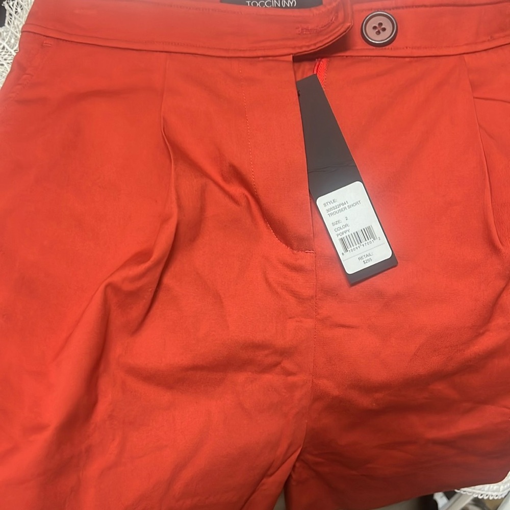 NEW NWT Toccin (NY) Trouser Short Color Poppy size 2